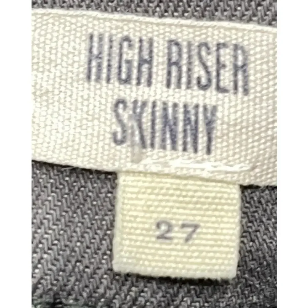 Madewell High Rise Skinny Jeans Womens Size 27 Gray Denim Raw Hem Cotton Blend